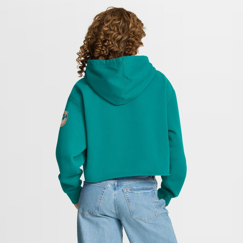 Miami Dolphins Fanatics Women's Oversized Hometown Heritage Cropped Hoodie