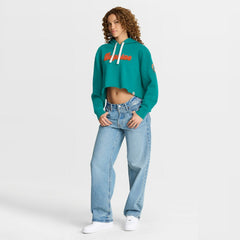Miami Dolphins Fanatics Women's Oversized Hometown Heritage Cropped Hoodie
