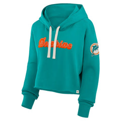 Miami Dolphins Fanatics Women's Oversized Hometown Heritage Cropped Hoodie