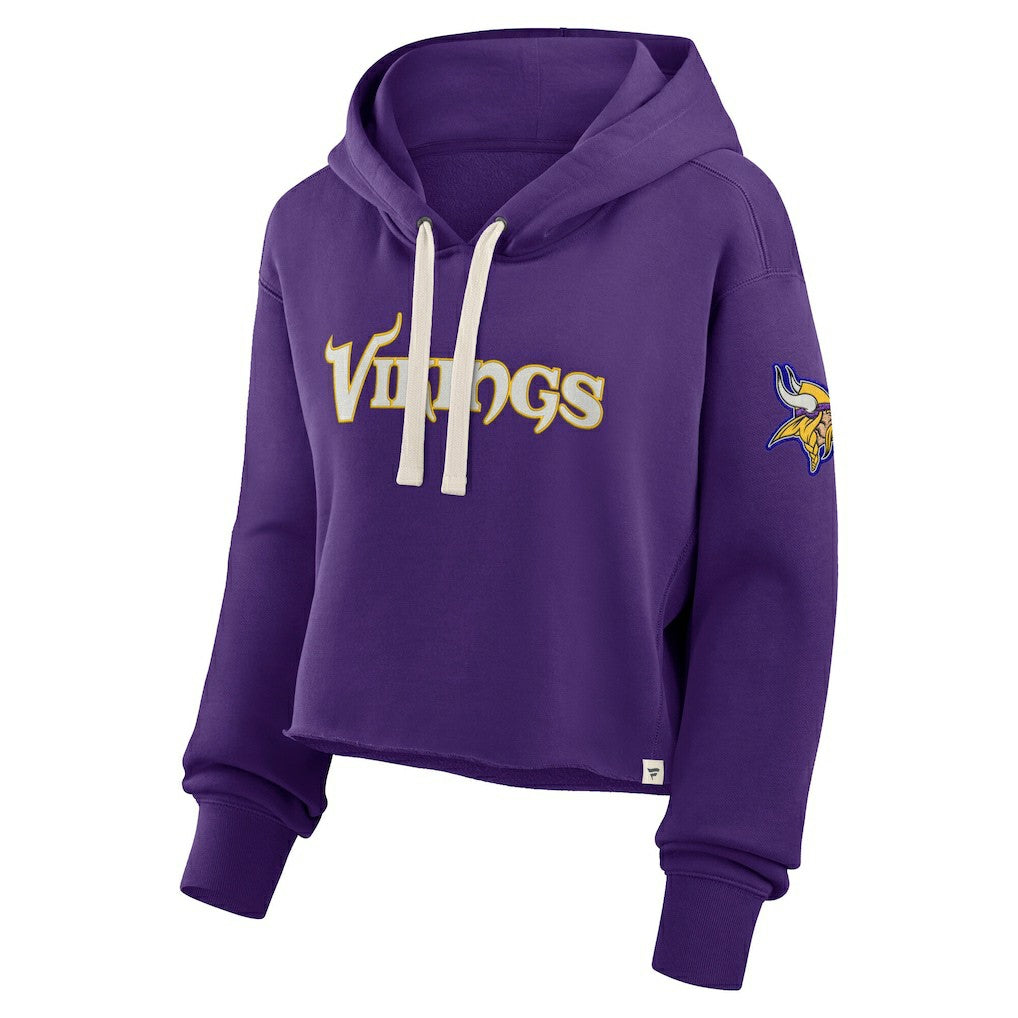 Minnesota Vikings Fanatics Women's Oversized Hometown Heritage Cropped Hoodie