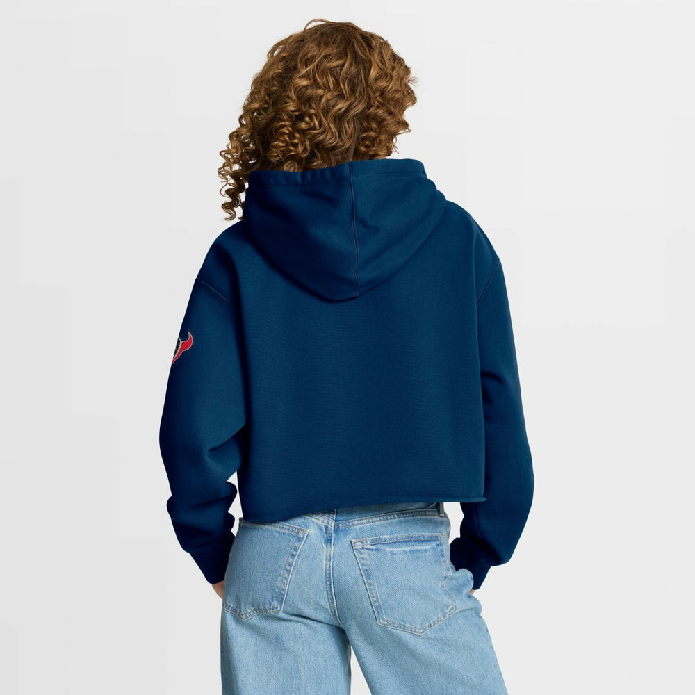 Houston Texans Fanatics Women's Oversized Hometown Heritage Cropped Hoodie