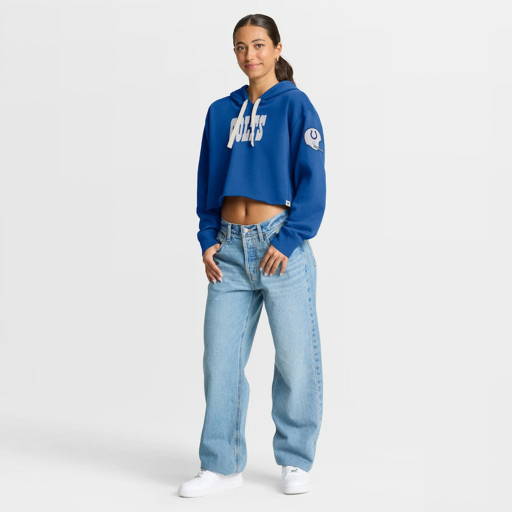 Indianapolis Colts Fanatics Women's Oversized Hometown Heritage Cropped Hoodie