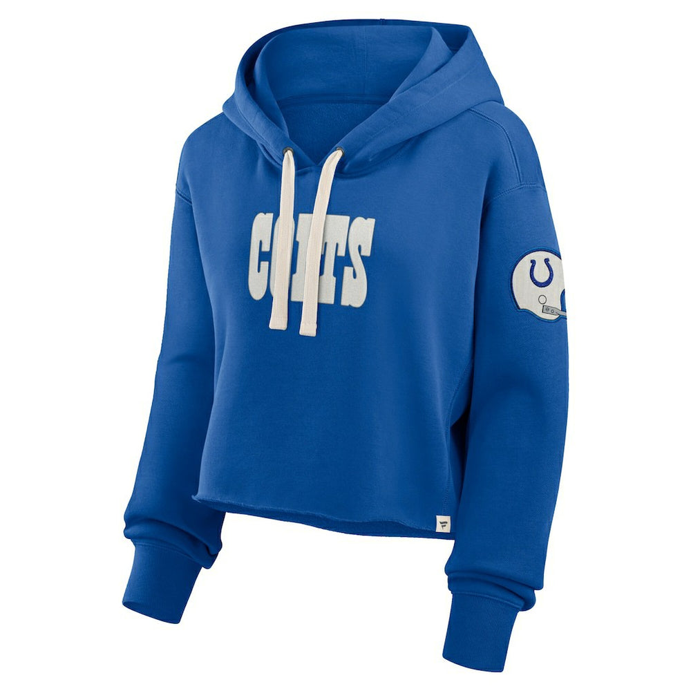 Indianapolis Colts Fanatics Women's Oversized Hometown Heritage Cropped Hoodie