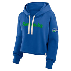 Seattle Seahawks Fanatics Women's Oversized Hometown Heritage Cropped Hoodie