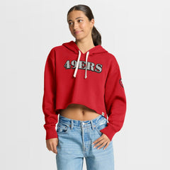 San Francisco 49ers Fanatics Women's Oversized Hometown Heritage Cropped Hoodie