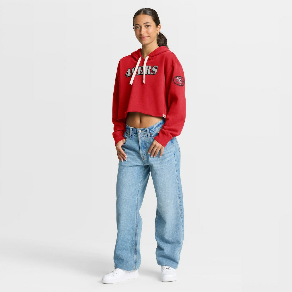 San Francisco 49ers Fanatics Women's Oversized Hometown Heritage Cropped Hoodie