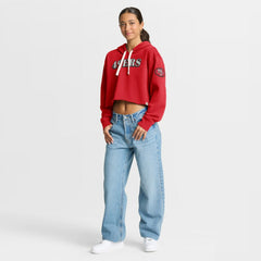 San Francisco 49ers Fanatics Women's Oversized Hometown Heritage Cropped Hoodie