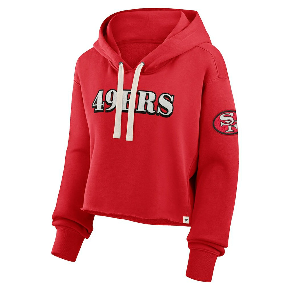 San Francisco 49ers Fanatics Women's Oversized Hometown Heritage Cropped Hoodie