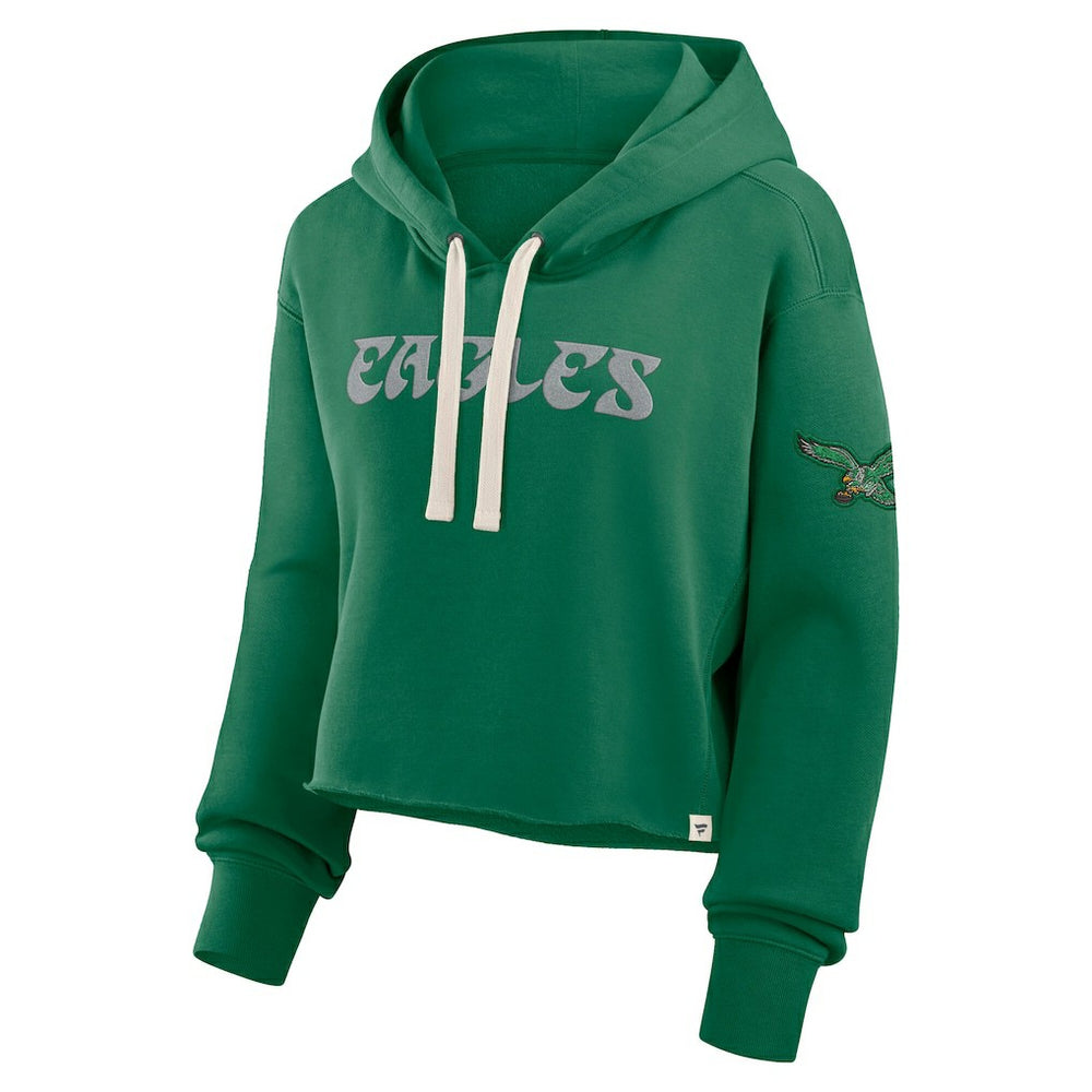 Philadelphia Eagles Fanatics Women's Oversized Hometown Heritage Cropped Hoodie