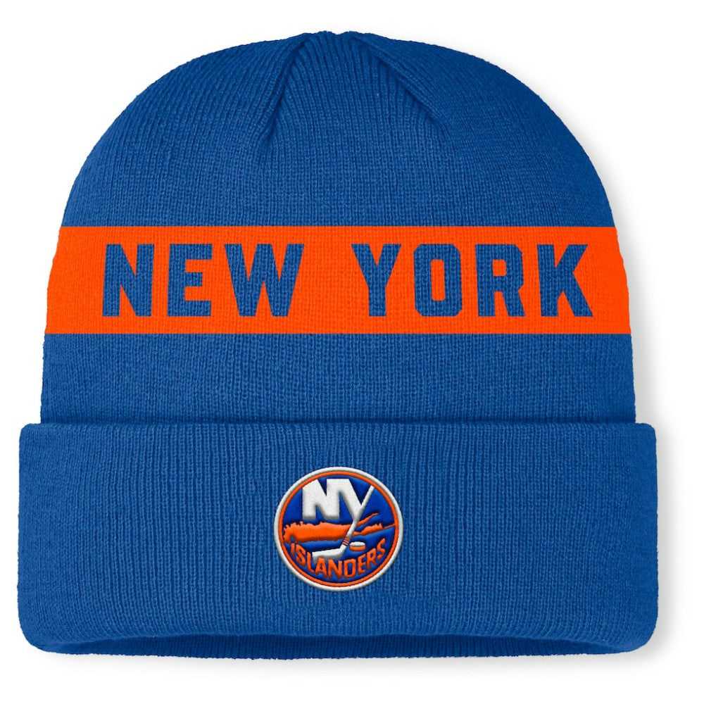 New York Islanders Fanatics Authentic Pro Rink Cuffed Knit Hat For Sale