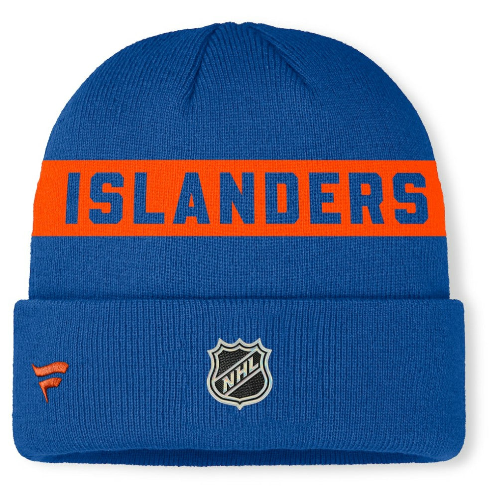 New York Islanders Fanatics Authentic Pro Rink Cuffed Knit Hat For Sale