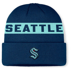 Seattle Kraken Fanatics Authentic Pro Rink Cuffed Knit Hat Outlet