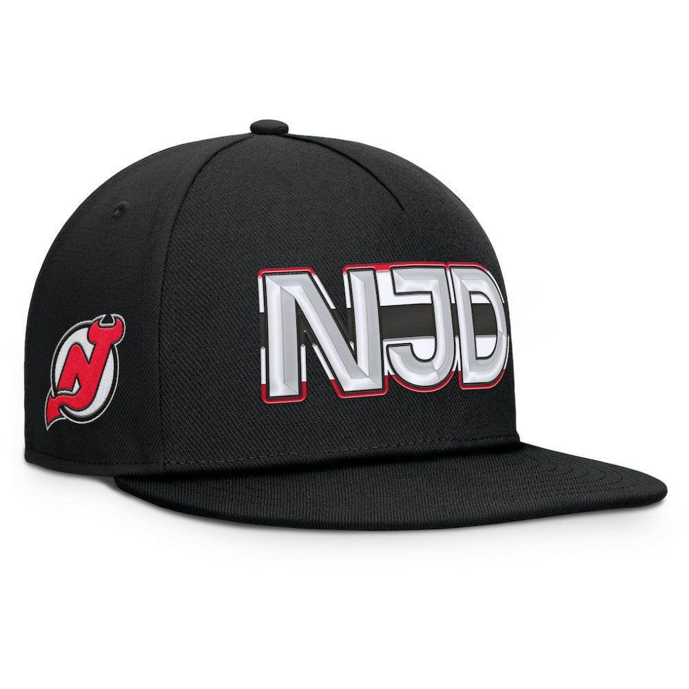 New Jersey Devils Fanatics Authentic Pro Rink Team Code Snapback Hat For Sale
