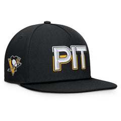 Pittsburgh Penguins Fanatics Authentic Pro Rink Team Code Snapback Hat Sale