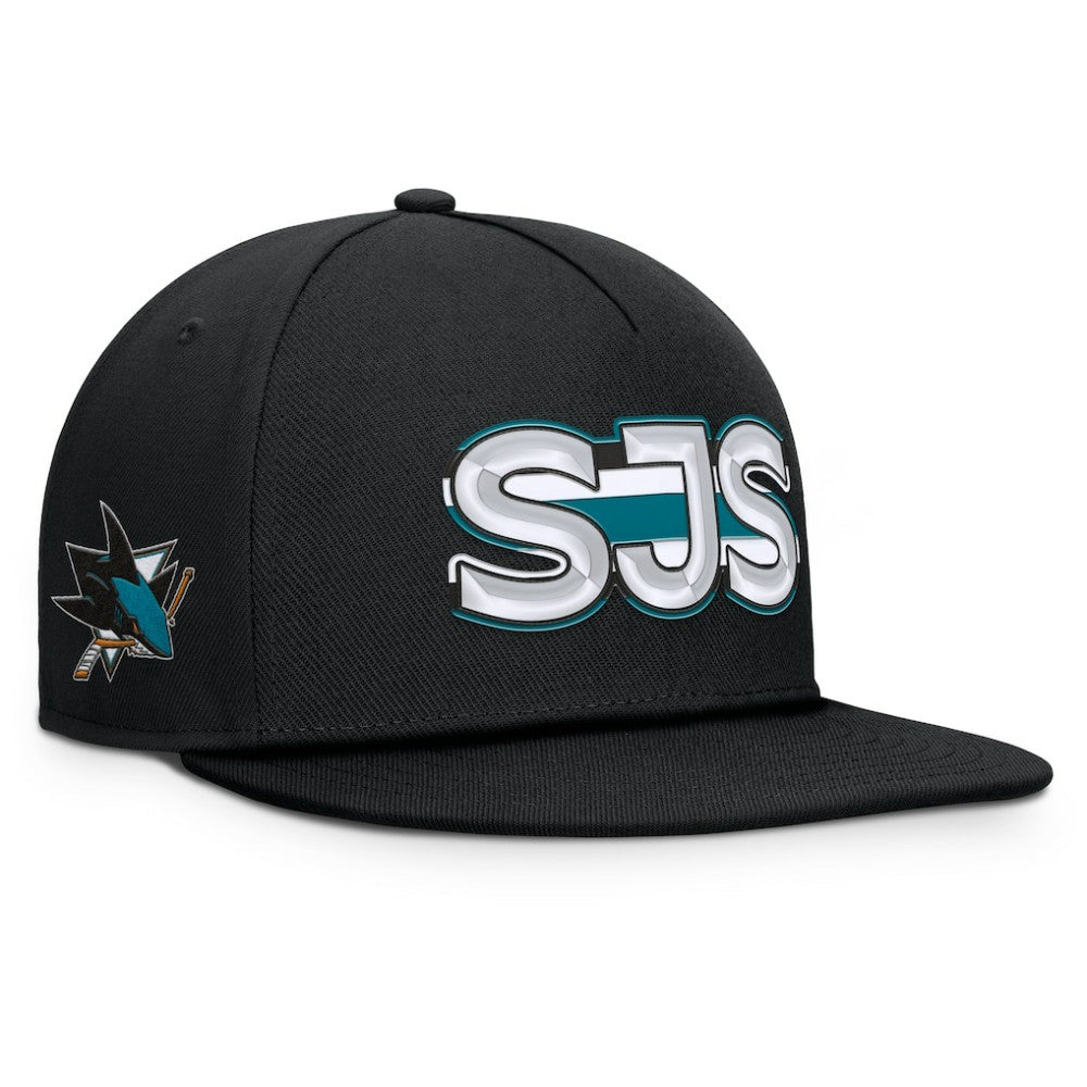 San Jose Sharks Fanatics Authentic Pro Rink Team Code Snapback Hat Online