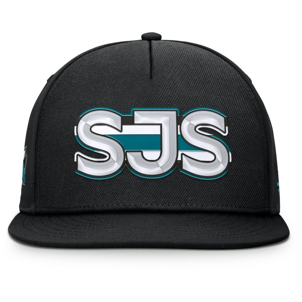 San Jose Sharks Fanatics Authentic Pro Rink Team Code Snapback Hat Online