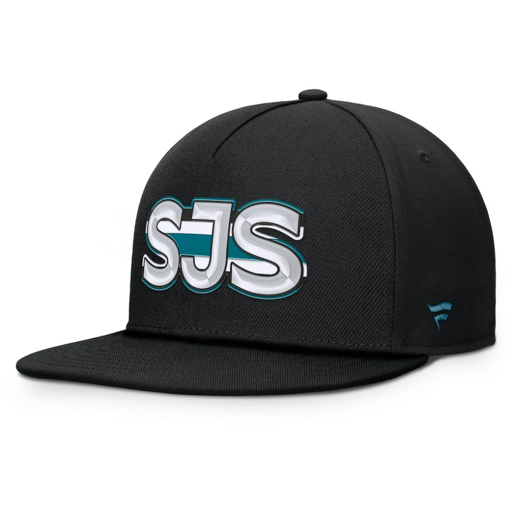 San Jose Sharks Fanatics Authentic Pro Rink Team Code Snapback Hat Online