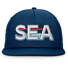 Seattle Kraken Fanatics Authentic Pro Rink Team Code Snapback Hat For Sale