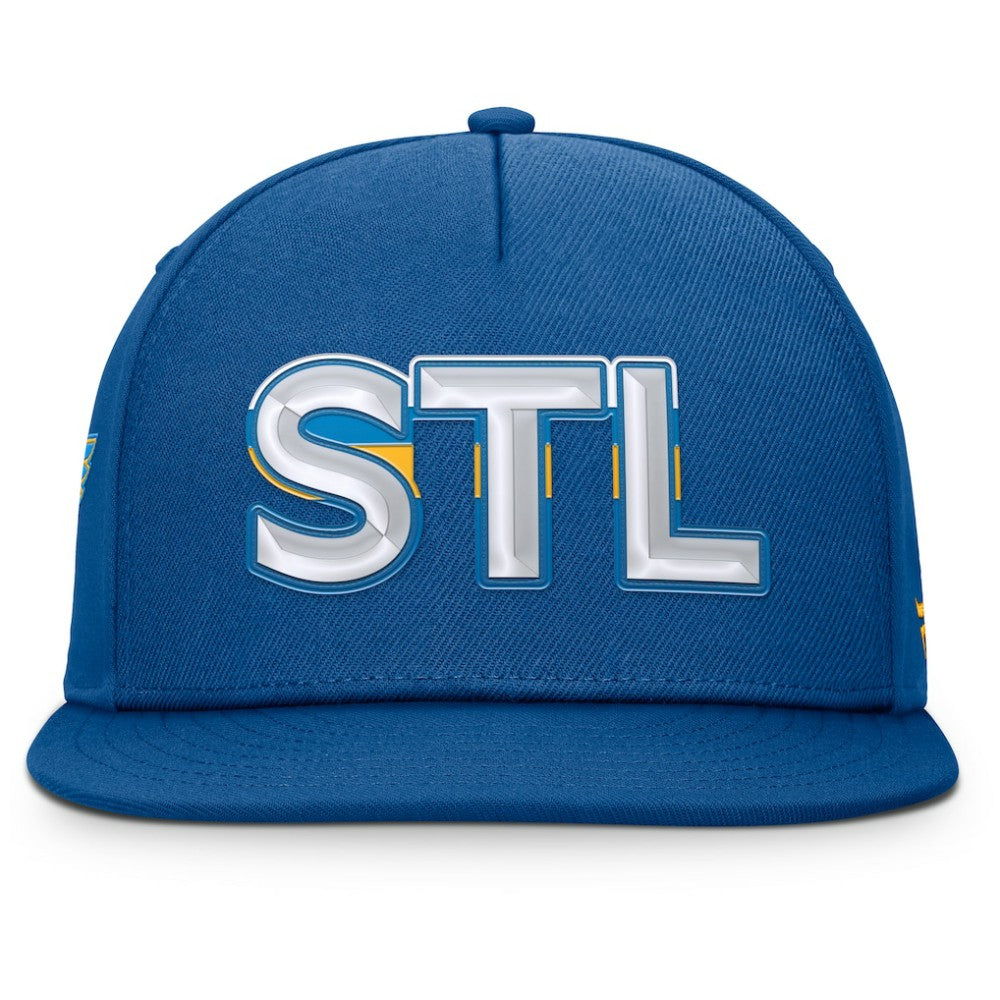 St. Louis Blues Fanatics Authentic Pro Rink Team Code Snapback Hat Online