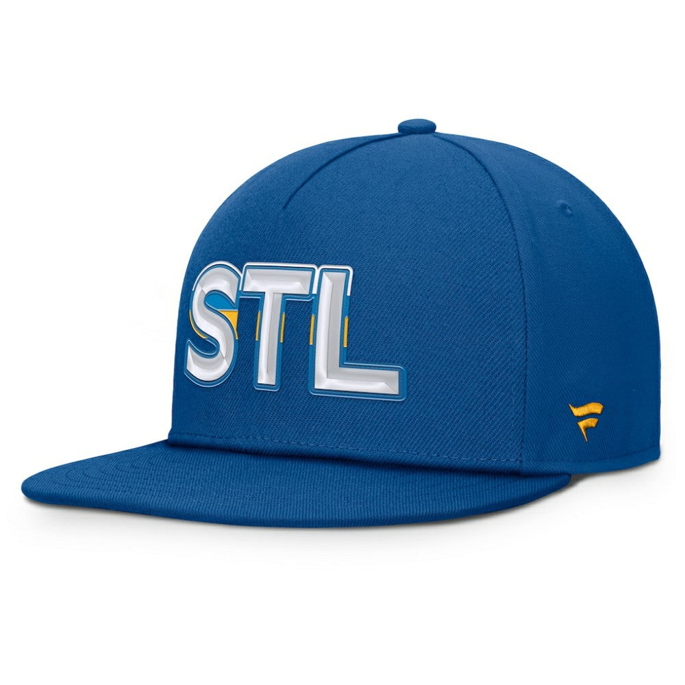 St. Louis Blues Fanatics Authentic Pro Rink Team Code Snapback Hat Online