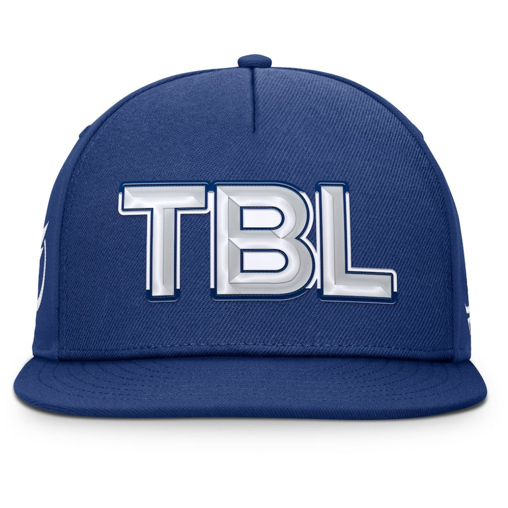 Tampa Bay Lightning Fanatics Authentic Pro Rink Team Code Snapback Hat For Sale
