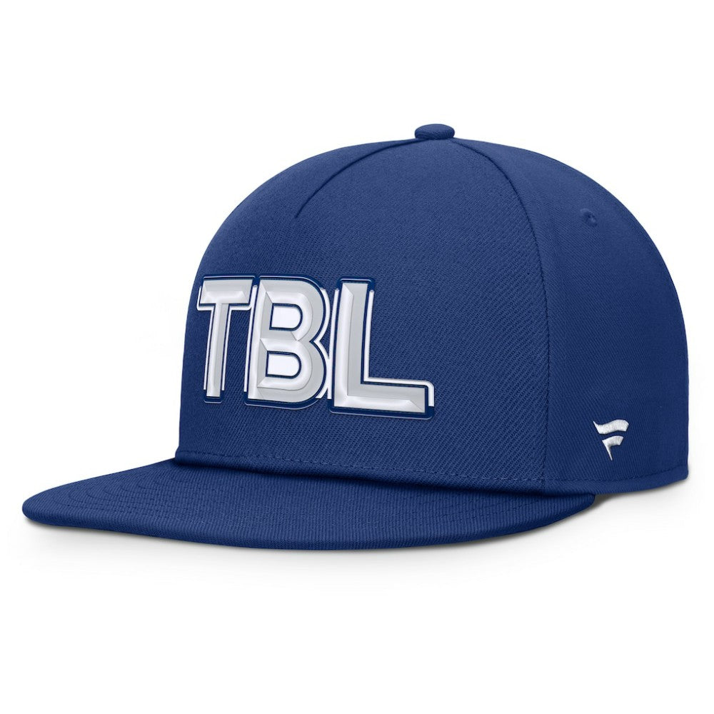 Tampa Bay Lightning Fanatics Authentic Pro Rink Team Code Snapback Hat For Sale