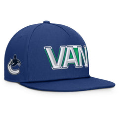 Vancouver Canucks Fanatics Authentic Pro Rink Team Code Snapback Hat For Sale