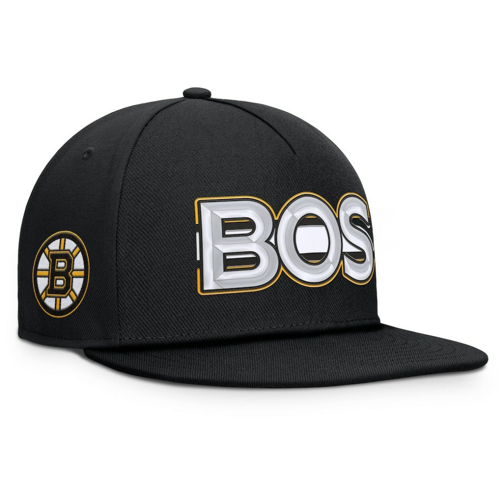 Boston Bruins Fanatics Authentic Pro Rink Team Code Snapback Hat On Sale