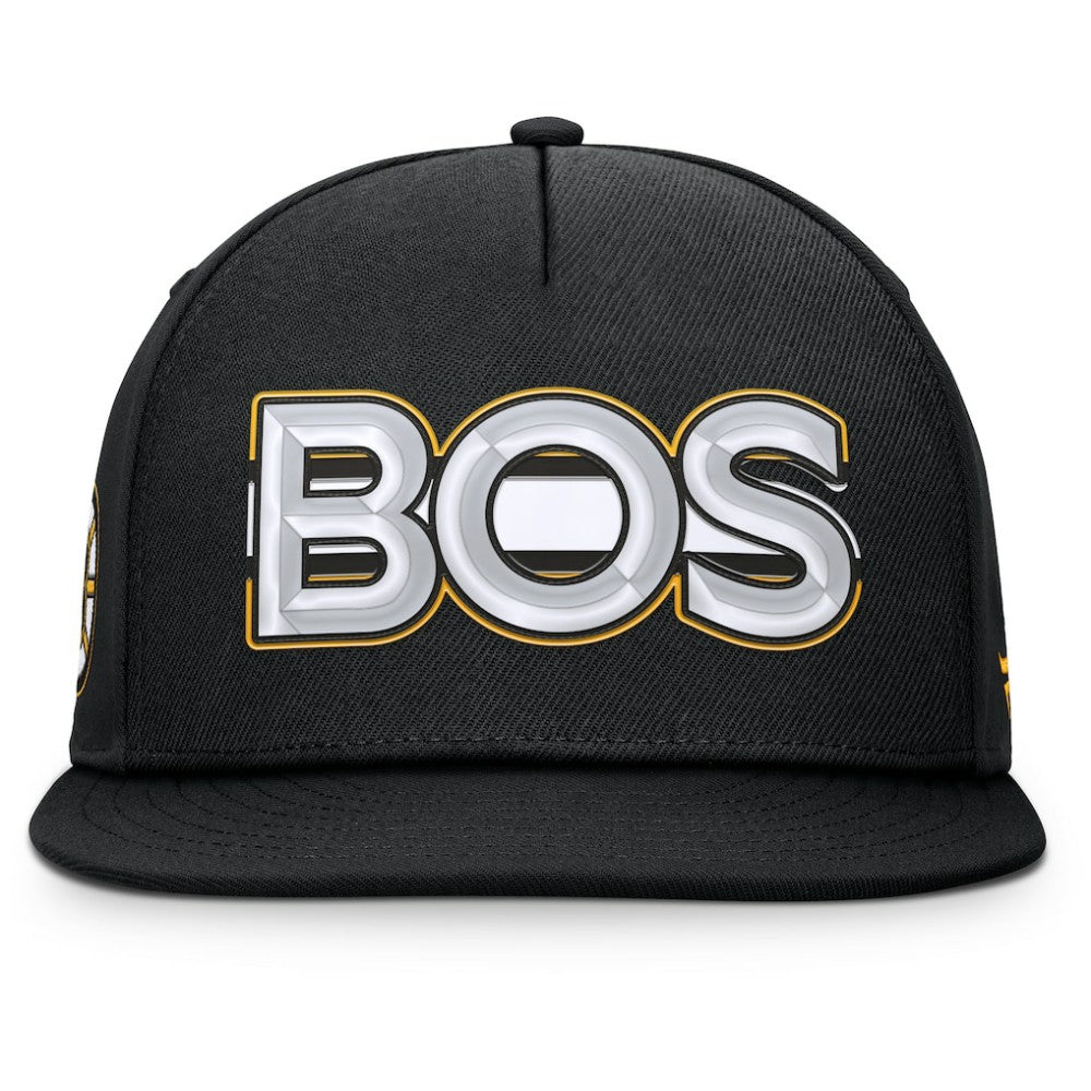 Boston Bruins Fanatics Authentic Pro Rink Team Code Snapback Hat On Sale