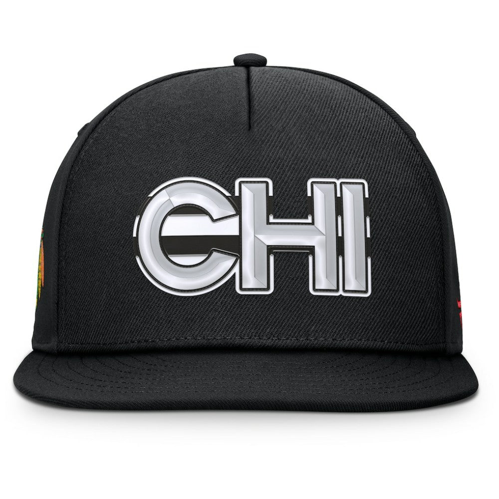 Chicago Blackhawks Fanatics Authentic Pro Rink Team Code Snapback Hat Online