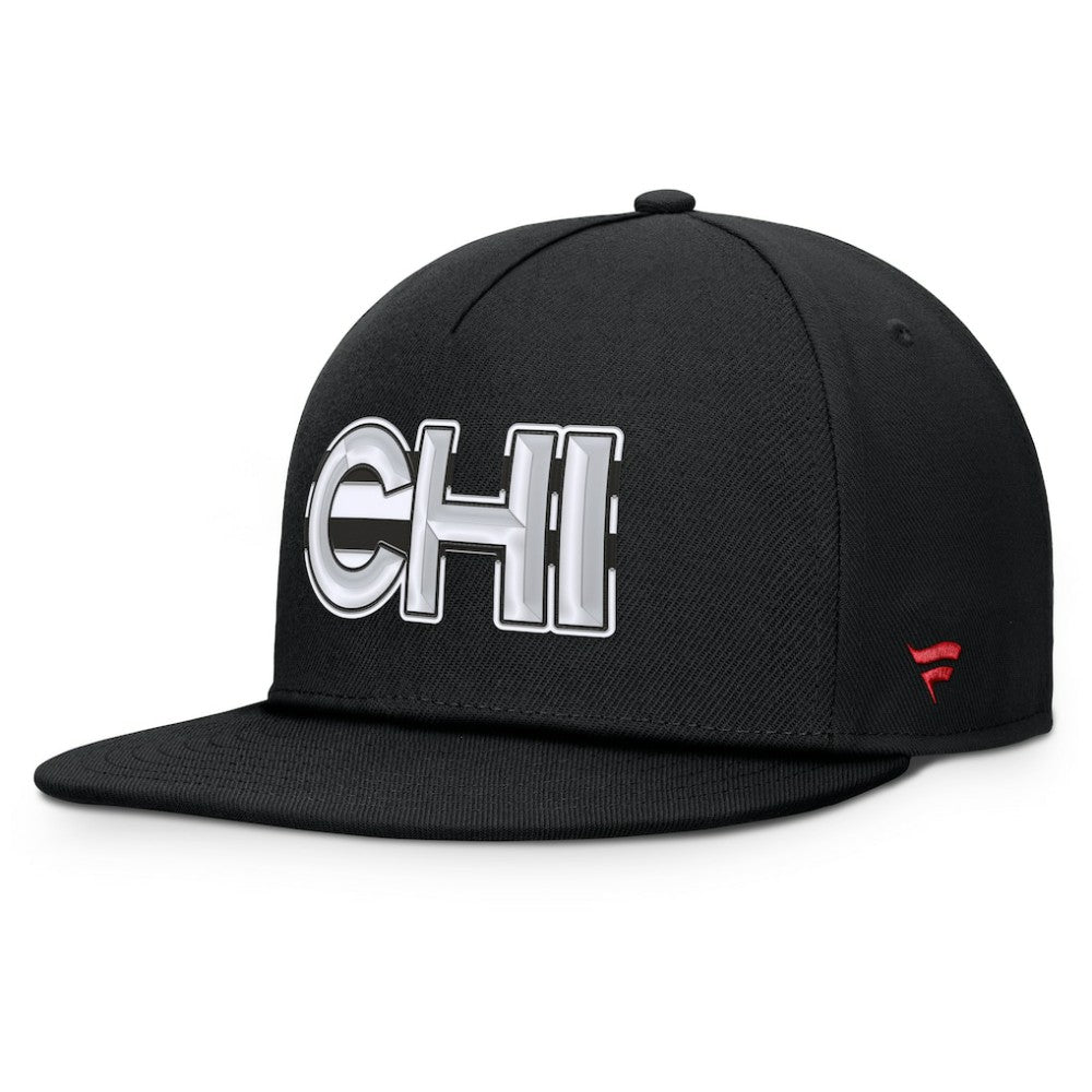 Chicago Blackhawks Fanatics Authentic Pro Rink Team Code Snapback Hat Online