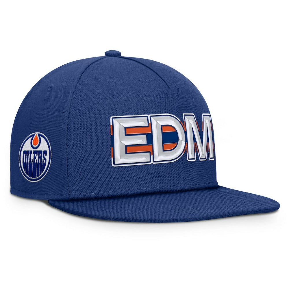 Edmonton Oilers Fanatics Authentic Pro Rink Team Code Snapback Hat Discount