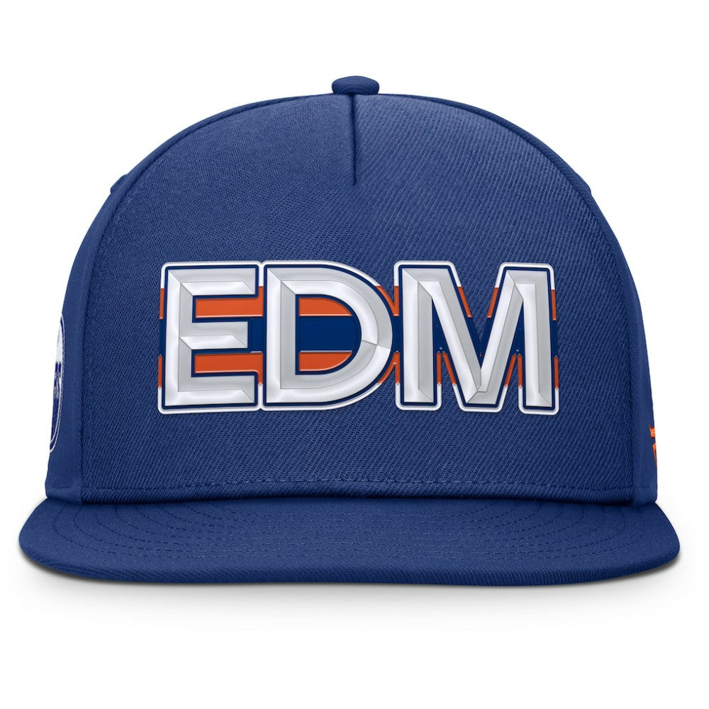 Edmonton Oilers Fanatics Authentic Pro Rink Team Code Snapback Hat Discount