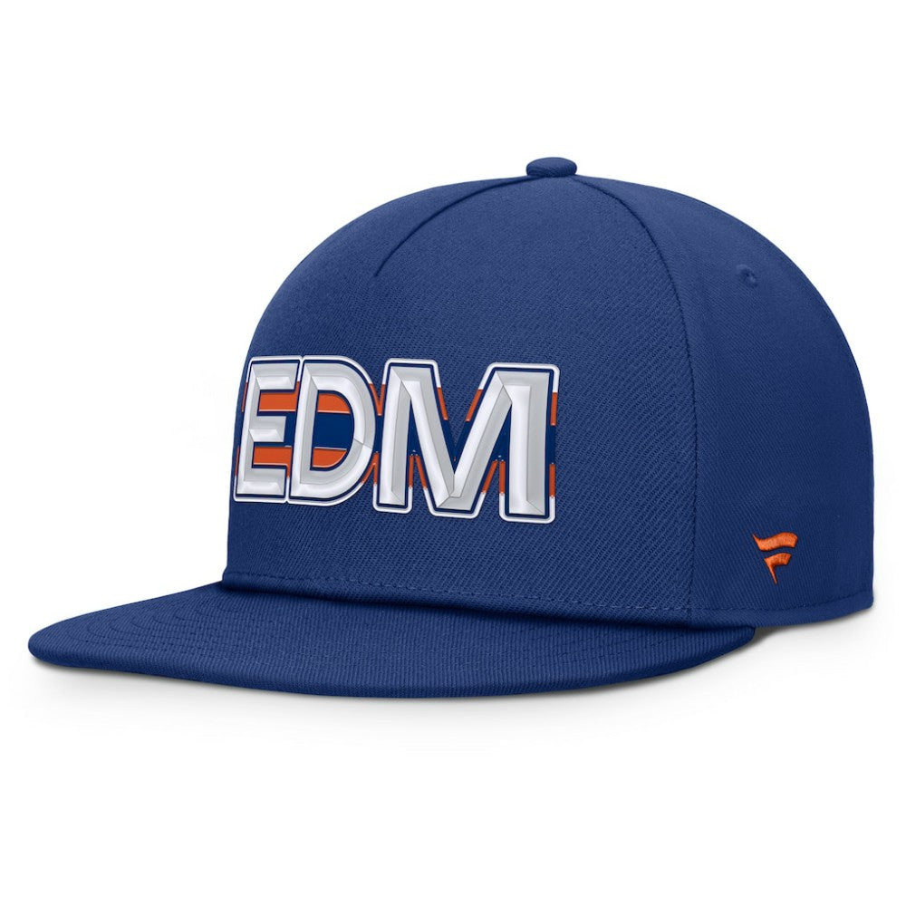 Edmonton Oilers Fanatics Authentic Pro Rink Team Code Snapback Hat Discount