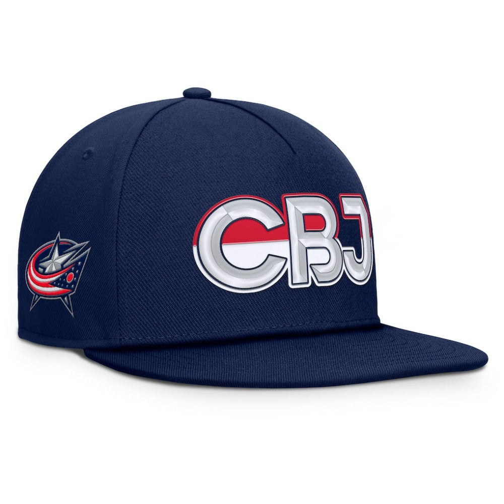 Columbus Blue Jackets Fanatics Authentic Pro Rink Team Code Snapback Hat Outlet