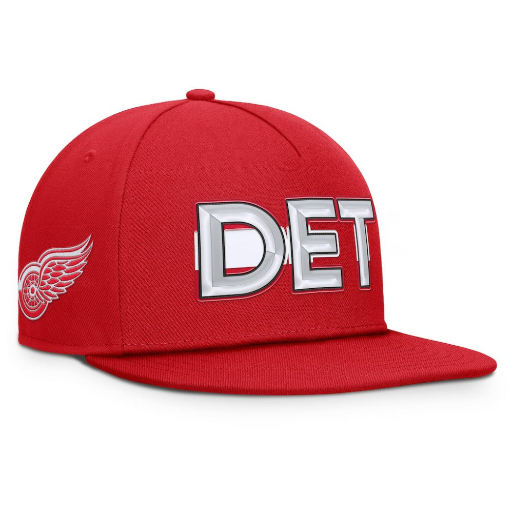 Detroit Red Wings Fanatics Authentic Pro Rink Team Code Snapback Hat Sale