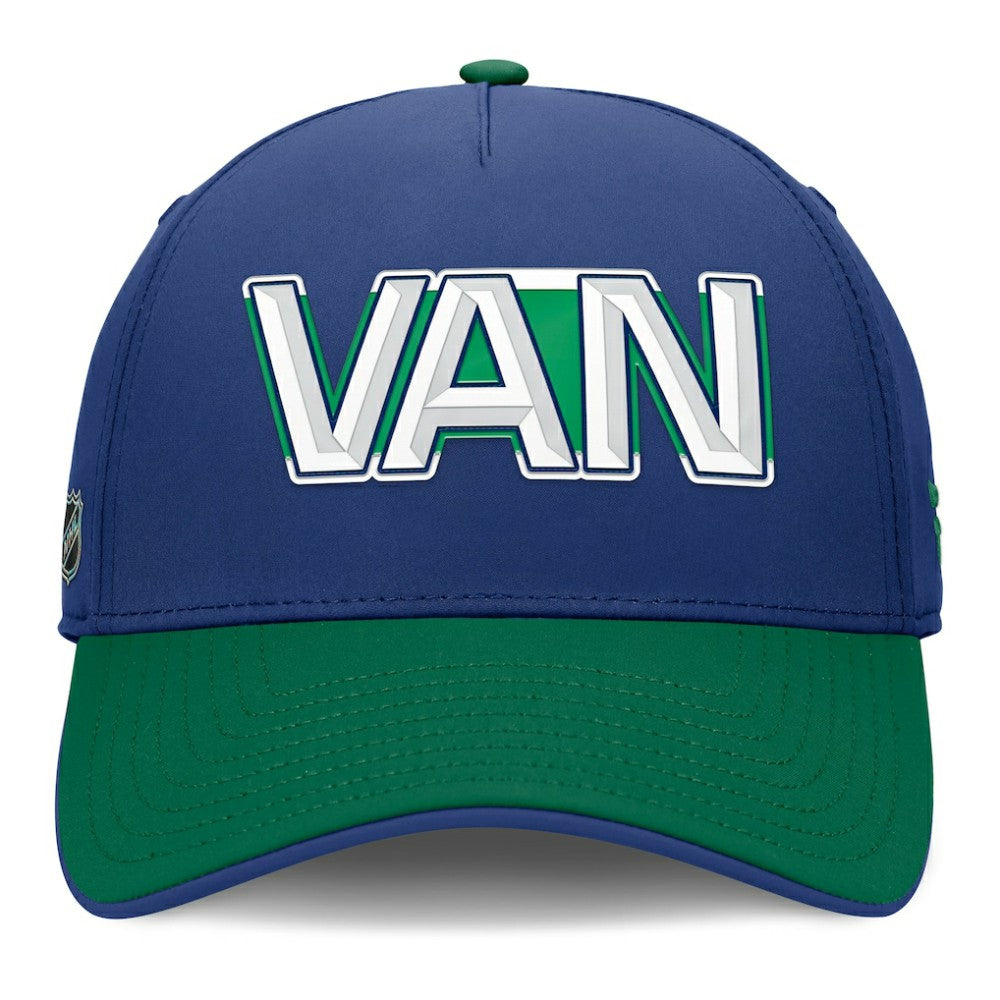 Vancouver Canucks Fanatics Authentic Pro Rink Team Code Flex Hat For Sale