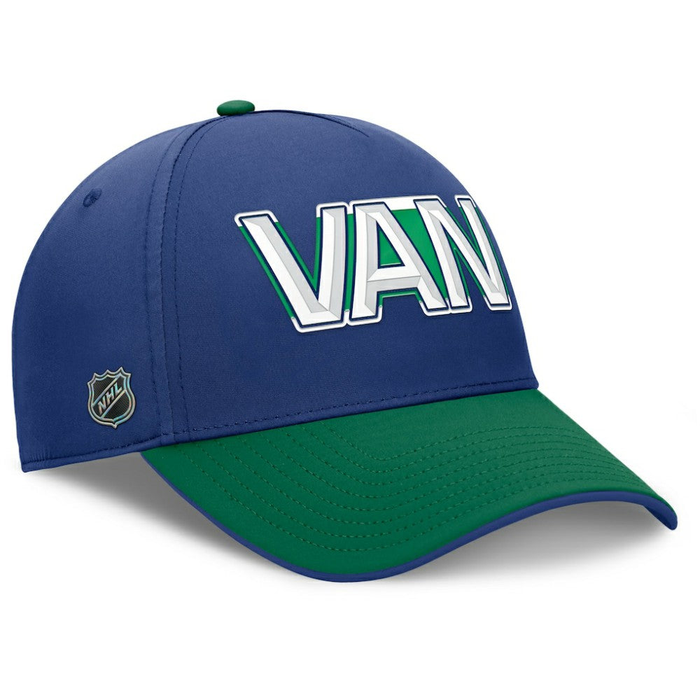 Vancouver Canucks Fanatics Authentic Pro Rink Team Code Flex Hat For Sale