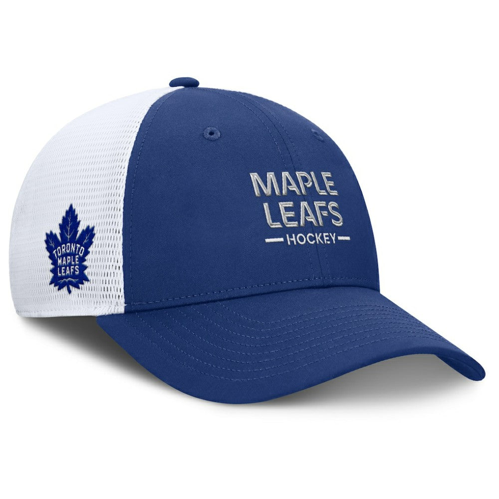 Toronto Maple Leafs Fanatics Authentic Pro Rink Lockup Adjustable Trucker Hat Sale