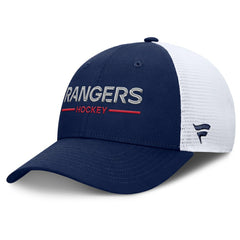 New York Rangers Fanatics Authentic Pro Rink Lockup Adjustable Trucker Hat Online