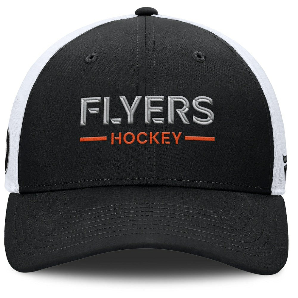 Philadelphia Flyers Fanatics Authentic Pro Rink Lockup Adjustable Trucker Hat For Sale