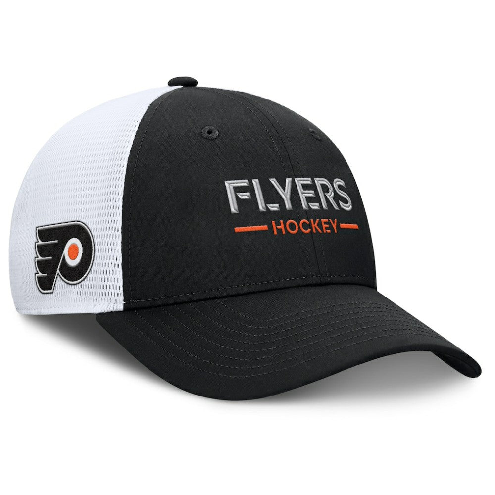 Philadelphia Flyers Fanatics Authentic Pro Rink Lockup Adjustable Trucker Hat For Sale