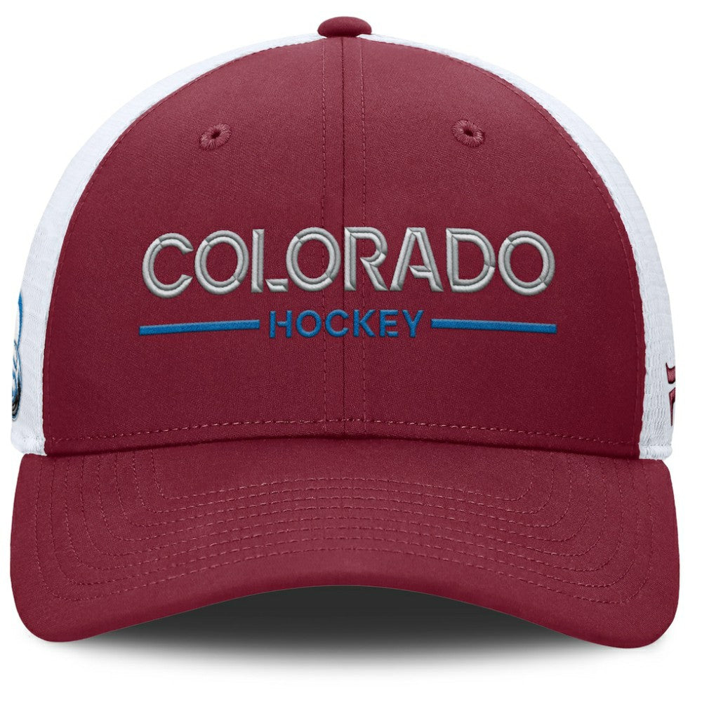 Colorado Avalanche Fanatics Authentic Pro Rink Lockup Adjustable Trucker Hat On Sale