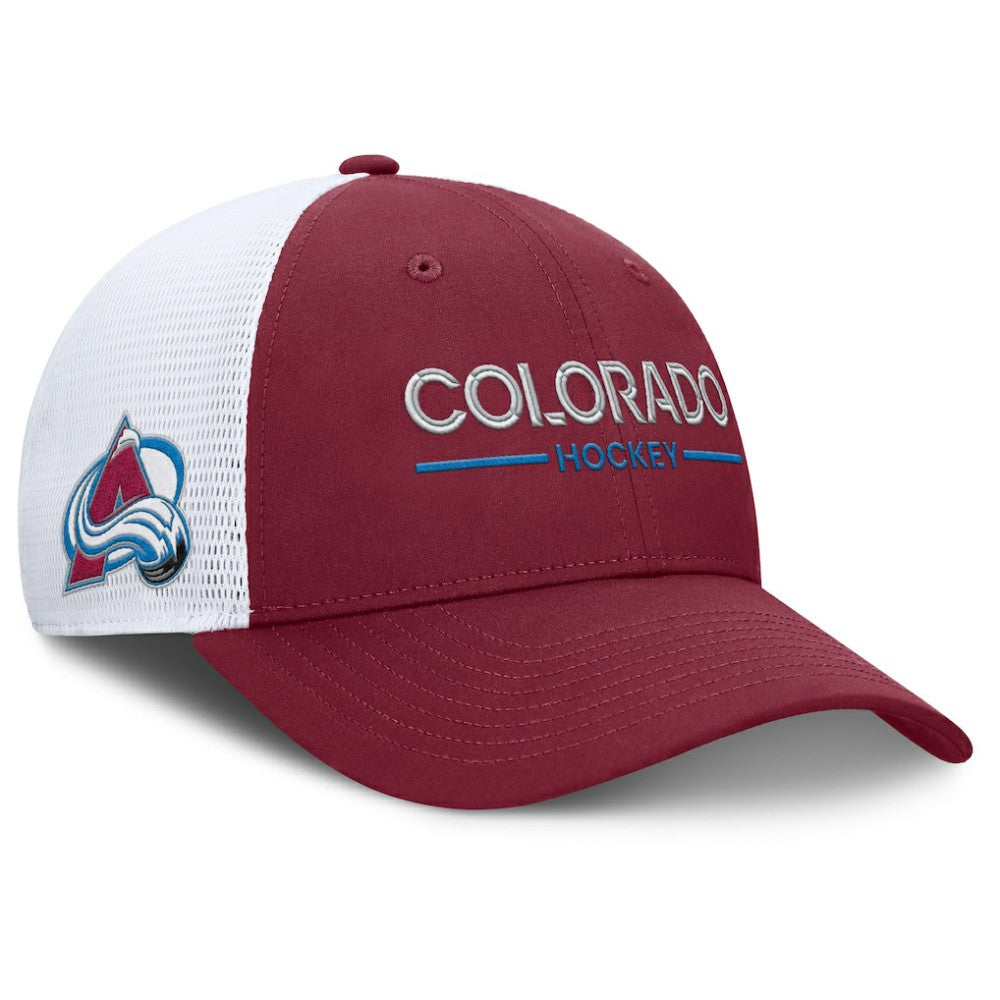 Colorado Avalanche Fanatics Authentic Pro Rink Lockup Adjustable Trucker Hat On Sale