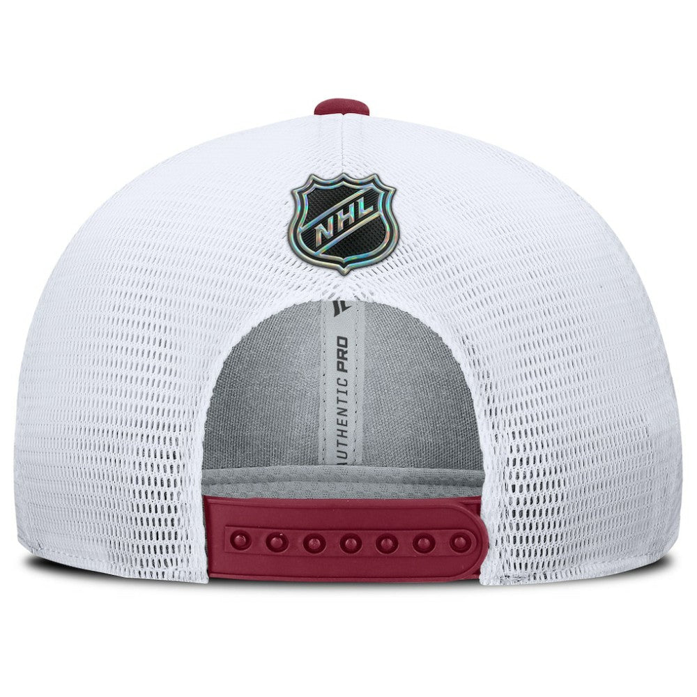Colorado Avalanche Fanatics Authentic Pro Rink Lockup Adjustable Trucker Hat On Sale