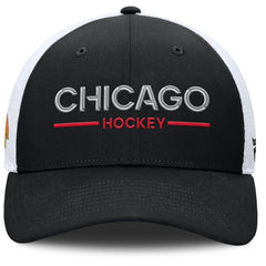 Chicago Blackhawks Fanatics Authentic Pro Rink Lockup Adjustable Trucker Hat Sale