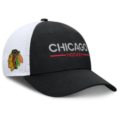 Chicago Blackhawks Fanatics Authentic Pro Rink Lockup Adjustable Trucker Hat Sale