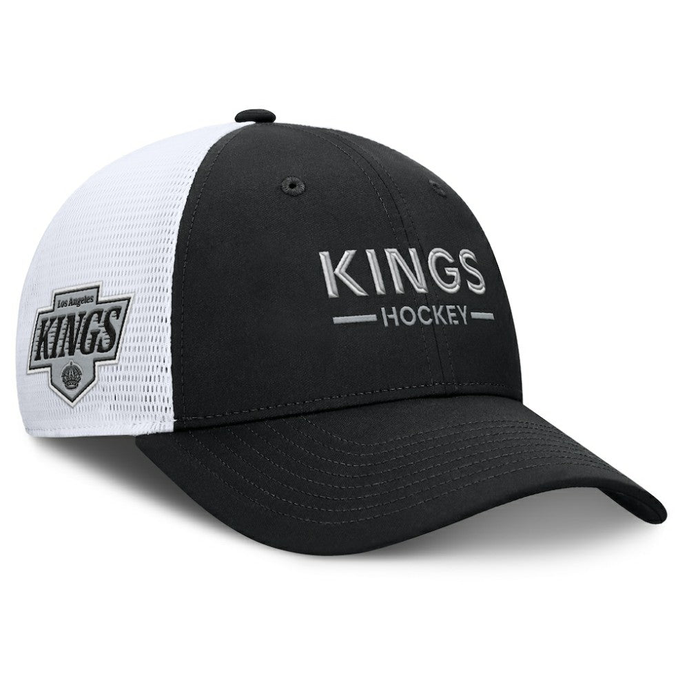 Los Angeles Kings Fanatics Authentic Pro Rink Lockup Adjustable Trucker Hat For Sale