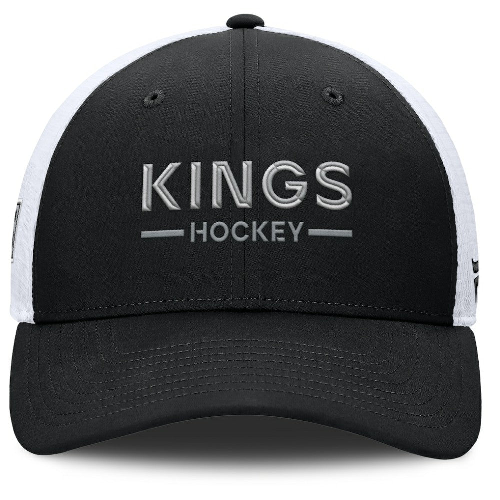 Los Angeles Kings Fanatics Authentic Pro Rink Lockup Adjustable Trucker Hat For Sale