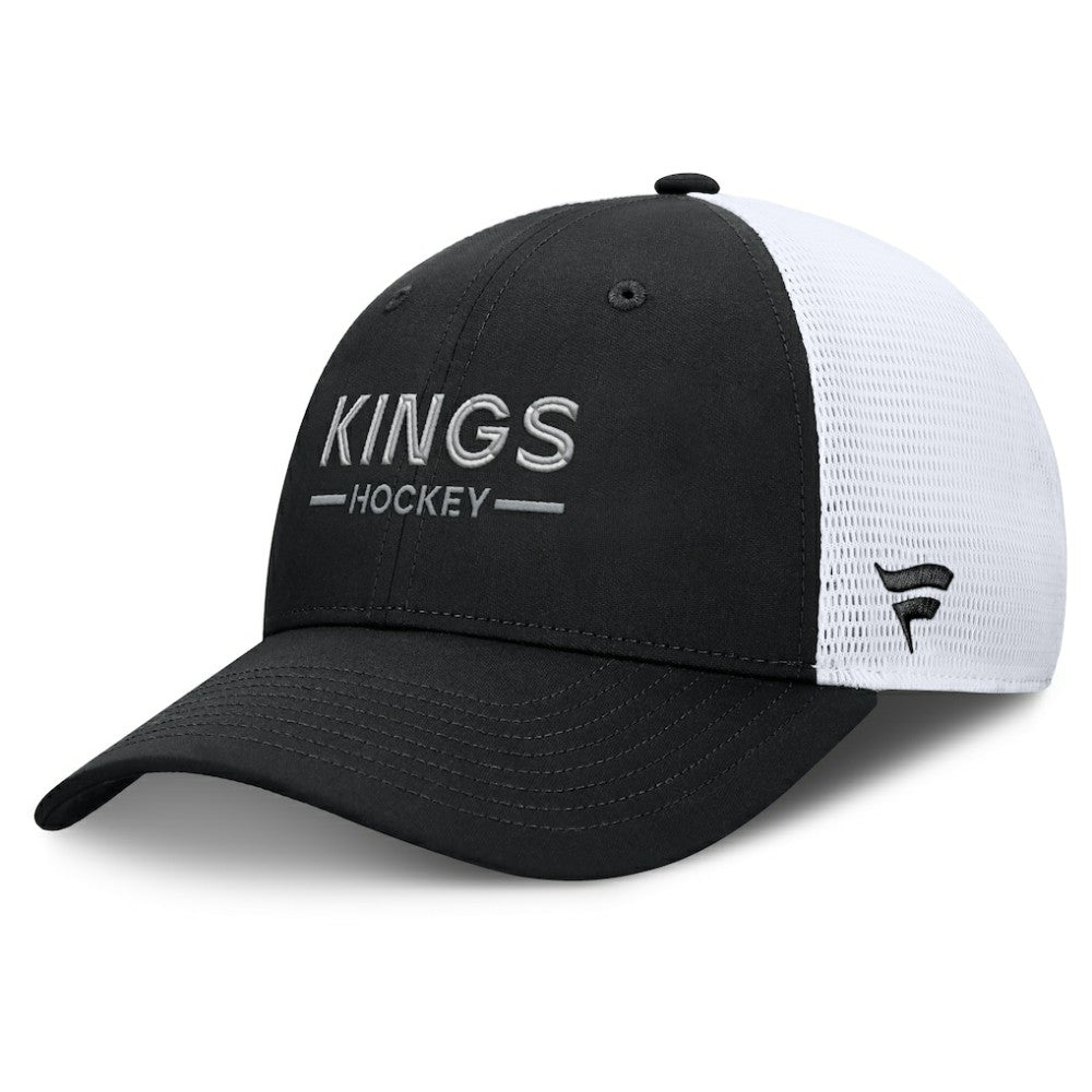 Los Angeles Kings Fanatics Authentic Pro Rink Lockup Adjustable Trucker Hat For Sale